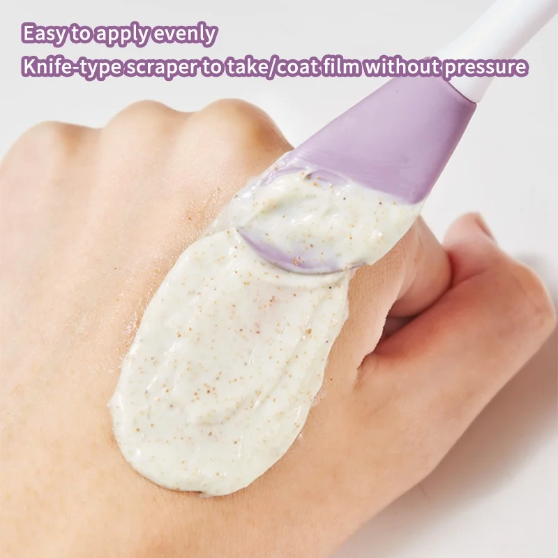 Double-Head Silicone Facial Brush & Scraper – Skincare & Mask Tool