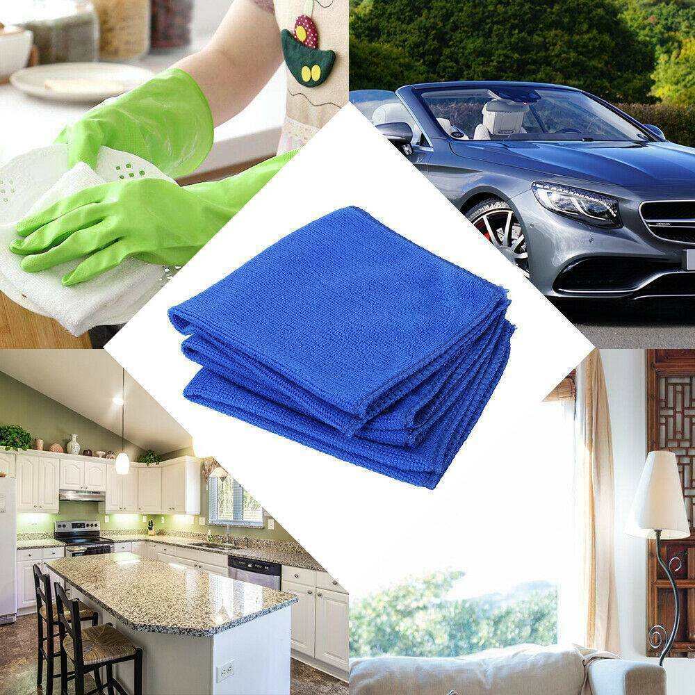 50x Large Microfiber Cleaning Cloths – Soft Car Detailing Towels