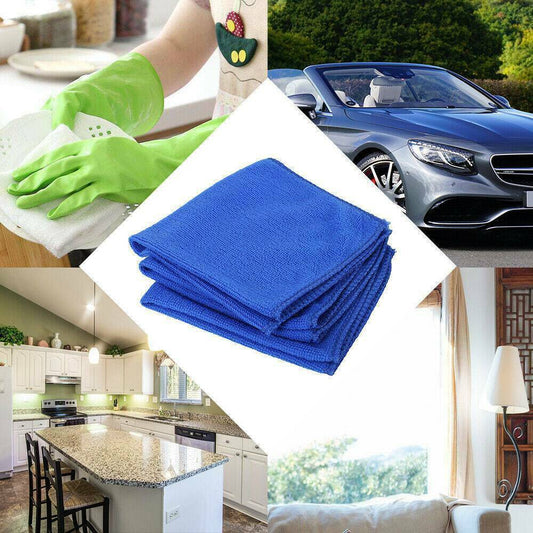 50x Large Microfiber Cleaning Cloths – Soft Car Detailing Towels