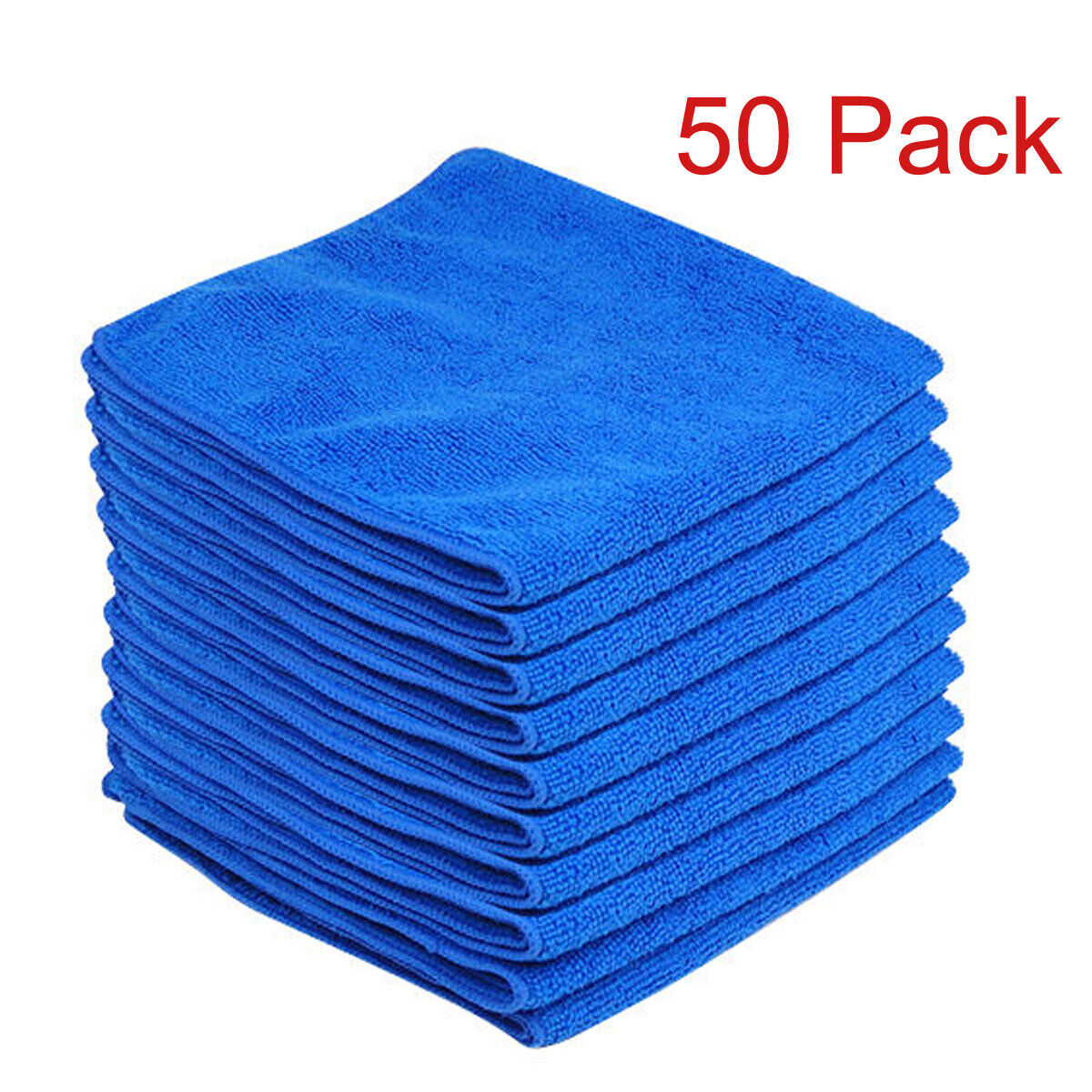 50x Large Microfiber Cleaning Cloths – Soft Car Detailing Towels