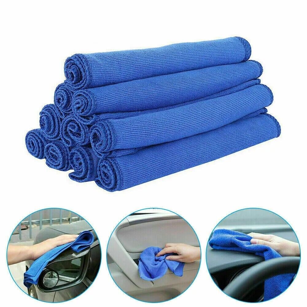 50x Large Microfiber Cleaning Cloths – Soft Car Detailing Towels