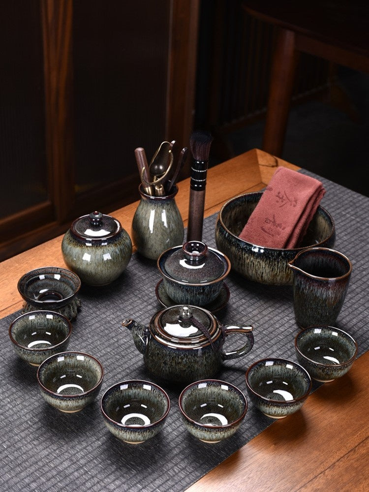Flambe Jian Ware Kung Fu Tea Set Suit