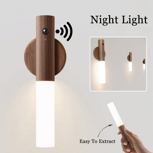 Auto LED USB Magnetic Wireless Night Light – PIR Motion Sensor Wall & Cabinet Lamp