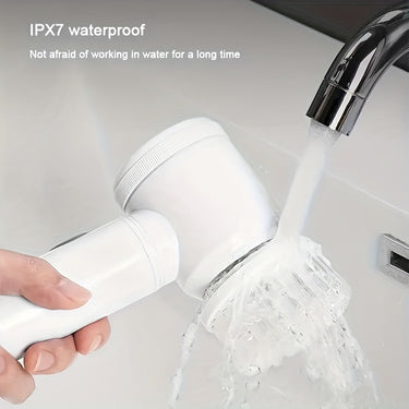 1pc Electric Rotary Cleaning Brush – USB Rechargeable, Handheld for Kitchen & Bathroom