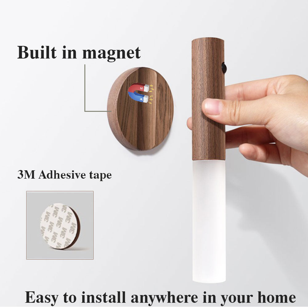 Auto LED USB Magnetic Wireless Night Light – PIR Motion Sensor Wall & Cabinet Lamp