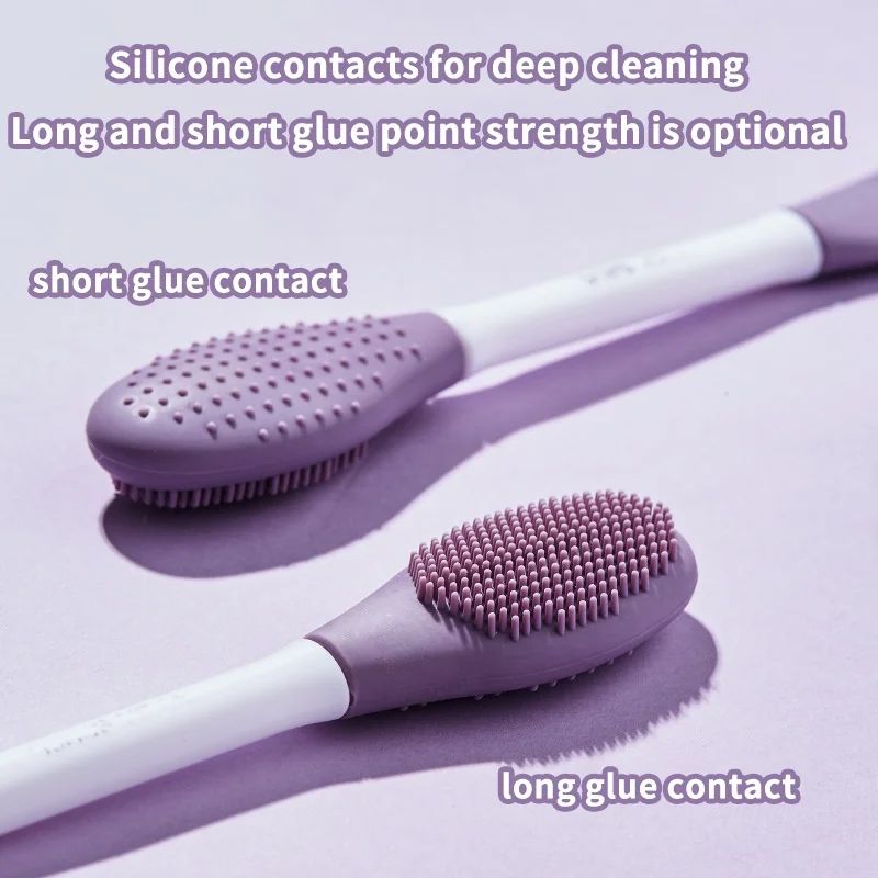 Double-Head Silicone Facial Brush & Scraper – Skincare & Mask Tool