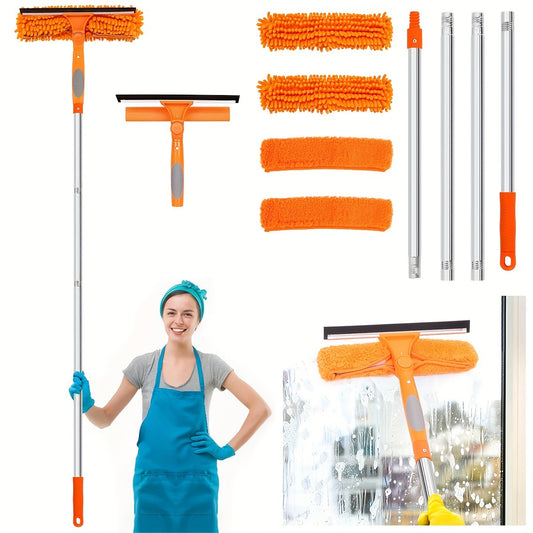 Two-in-one Glass Squeegee High-rise Glass Wiper Cleaning Housekeeping Cleaning Tools