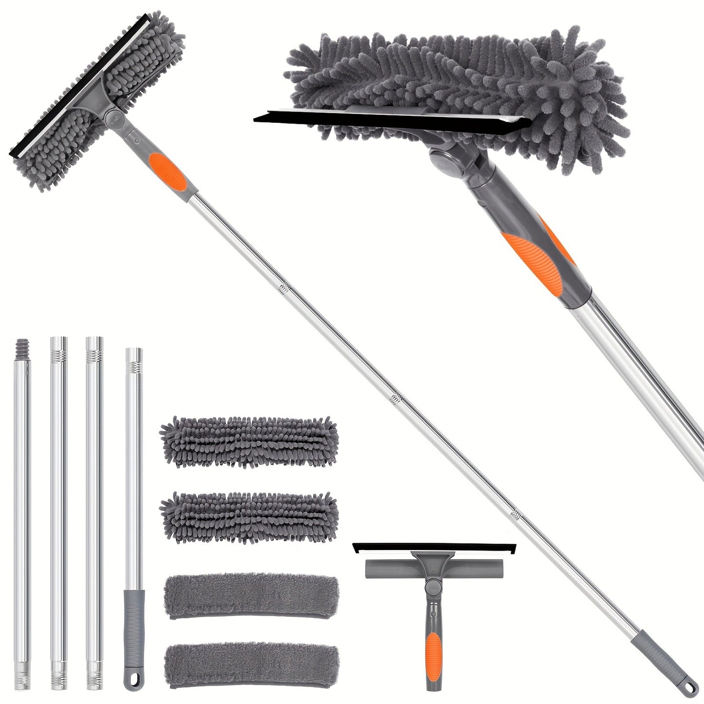 Two-in-one Glass Squeegee High-rise Glass Wiper Cleaning Housekeeping Cleaning Tools