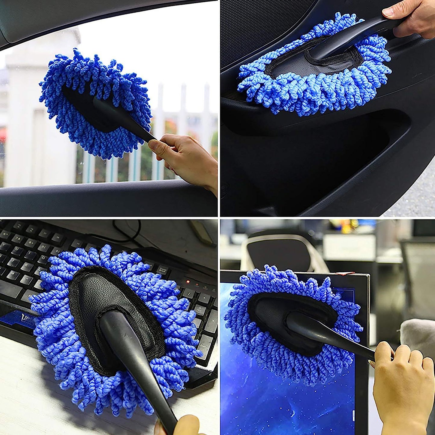 Car Dust Collector Retractable Handle Microfiber
