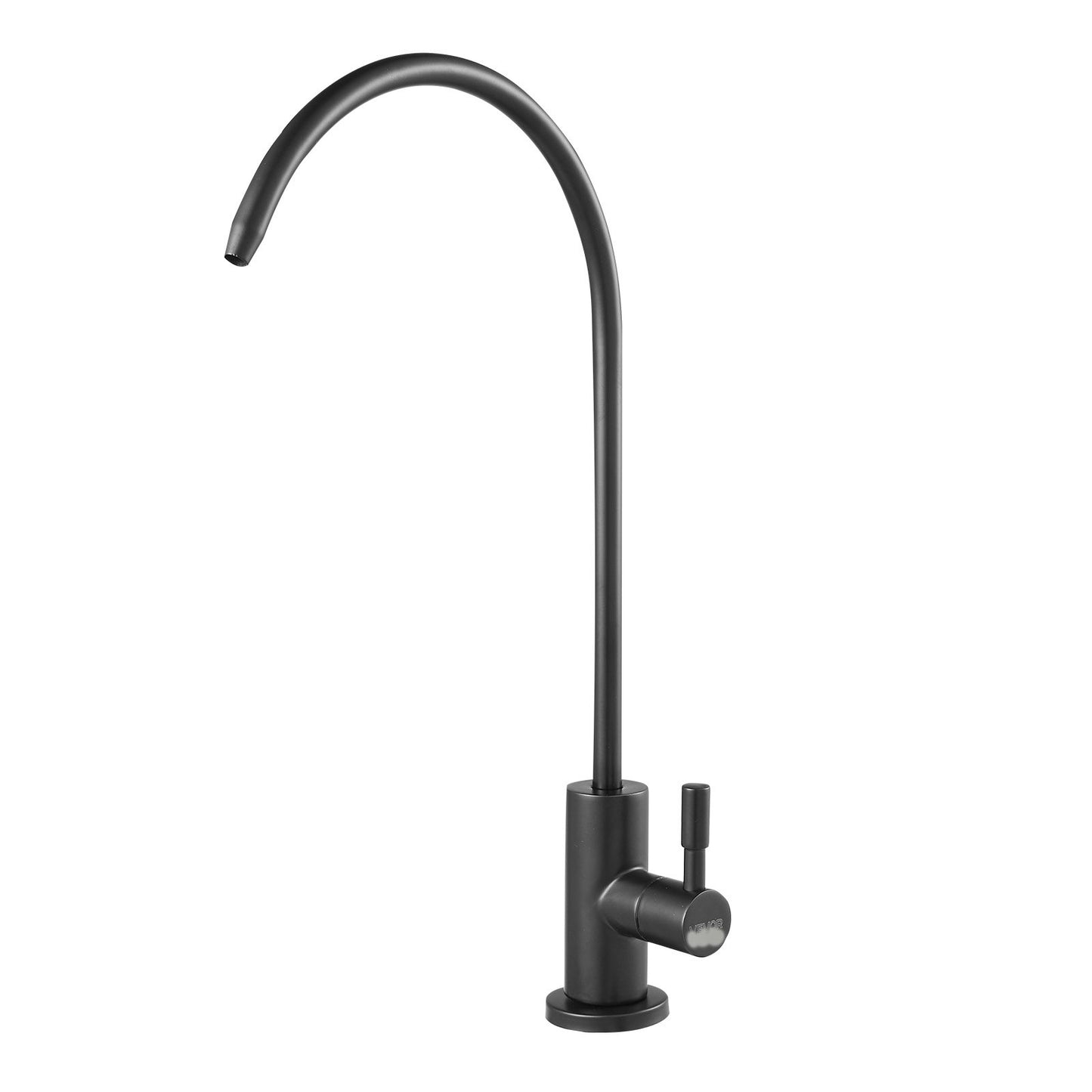 Matte Black Stainless Steel Faucet – Lead-Free RO Water Tap, High-Arc Kitchen & Bar Sink