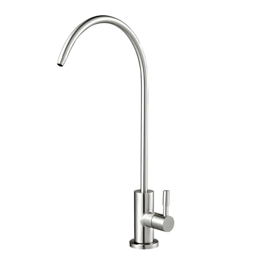 Stainless Steel Lead-Free Kitchen Faucet – High-Arc RO Filtered Water Tap, Brushed Nickel