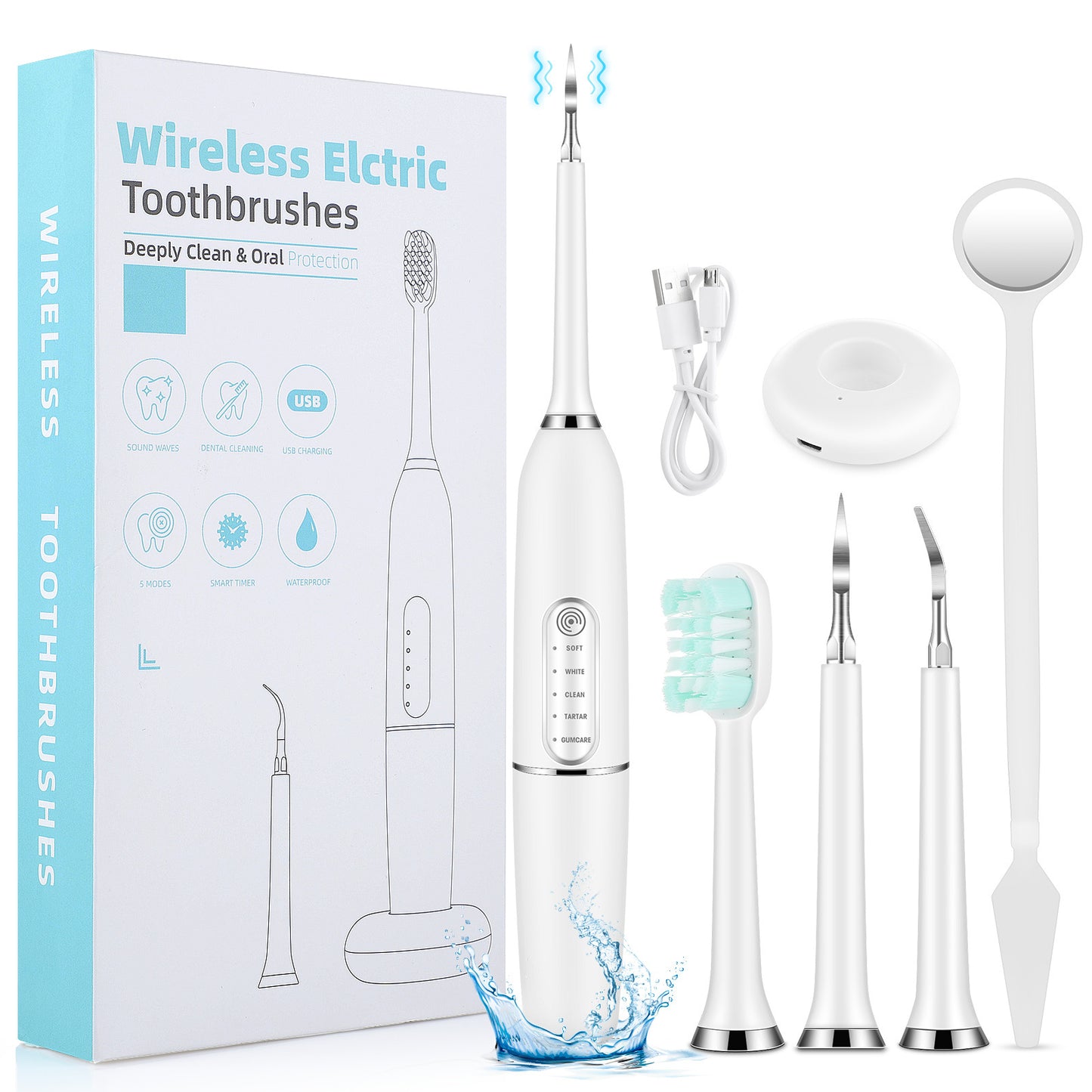 Teeth Cleaner Set – Electric Water Toothpick for Tartar & Calculus Removal