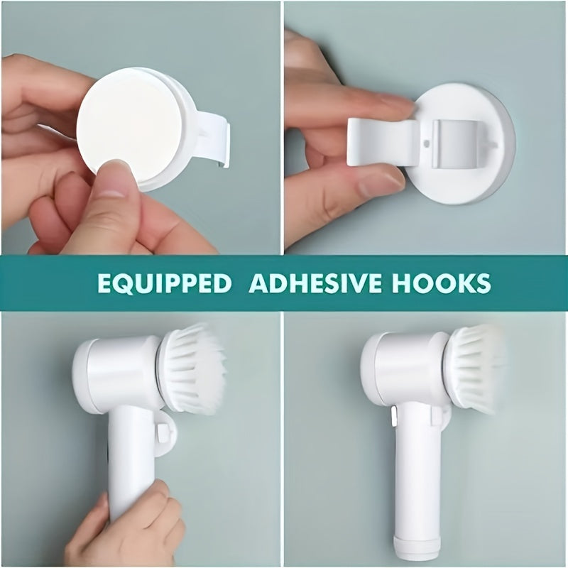 1pc Electric Rotary Cleaning Brush – USB Rechargeable, Handheld for Kitchen & Bathroom